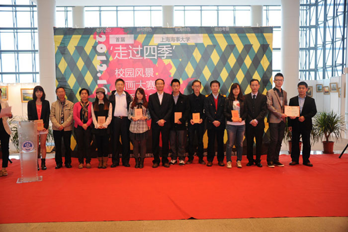 海大人文展览系列之上海海事大学首届校园风景油画大赛优秀作品展在图书馆展出