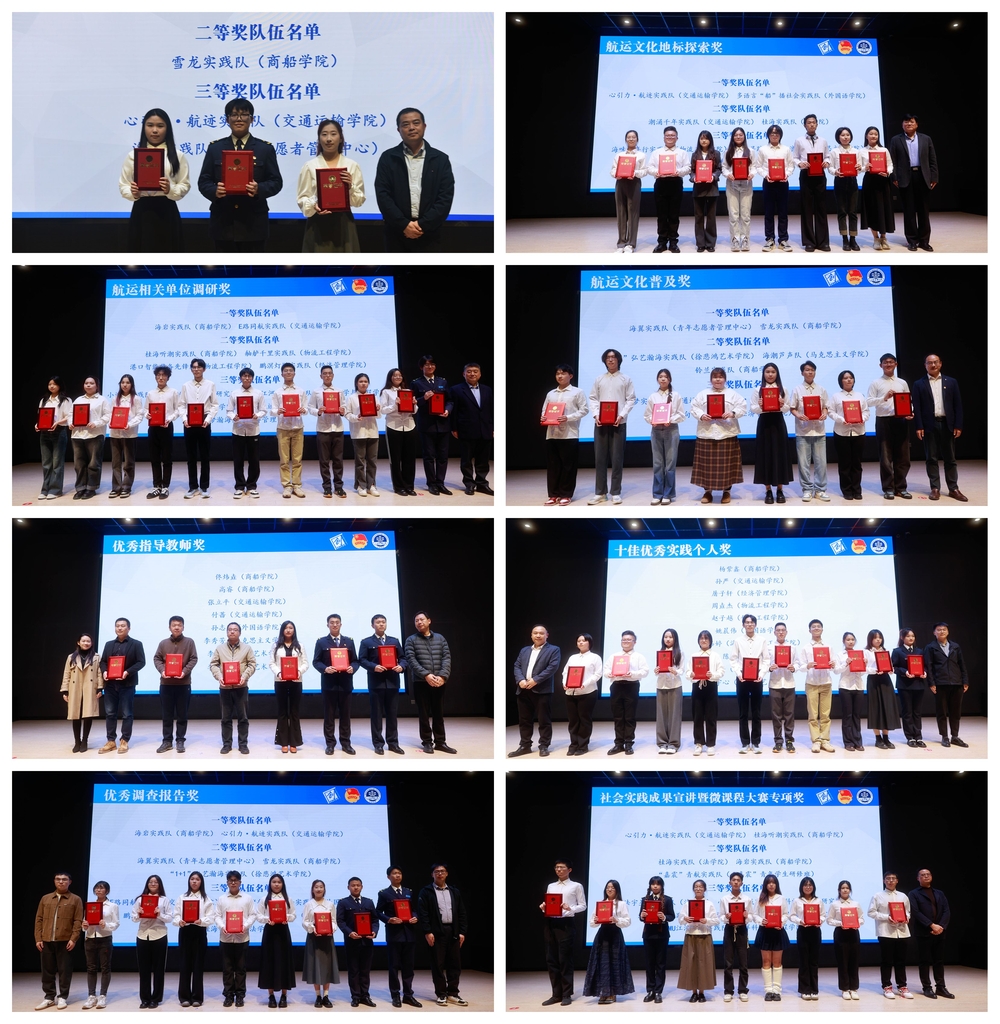 为各项实践团队和个人获奖代表颁奖