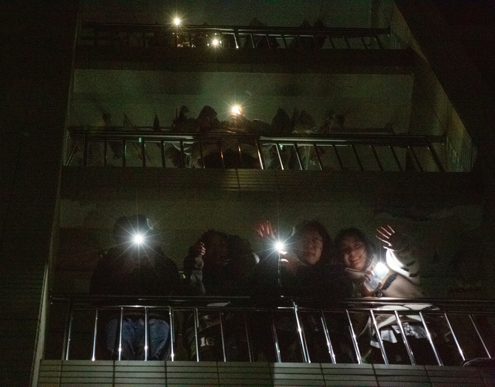 阳台音乐会现场