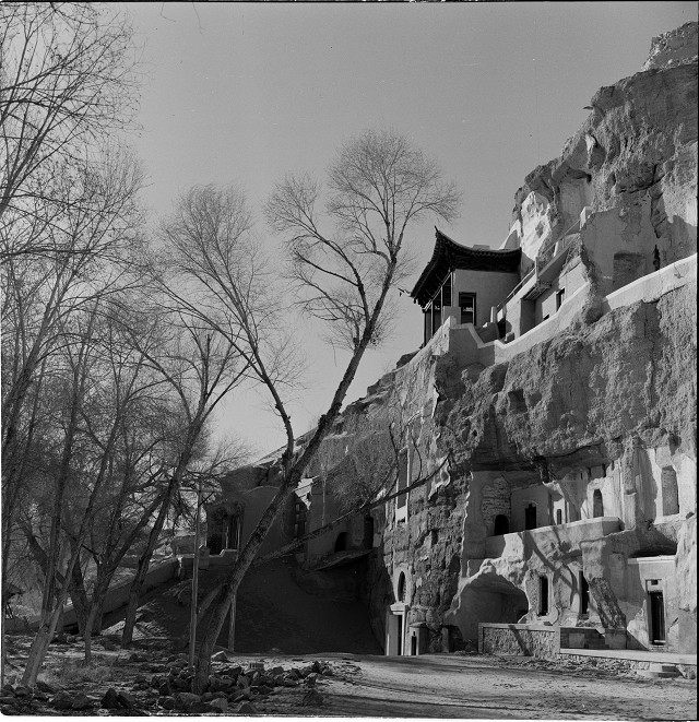 莫高窟第130窟地段外景-1959年