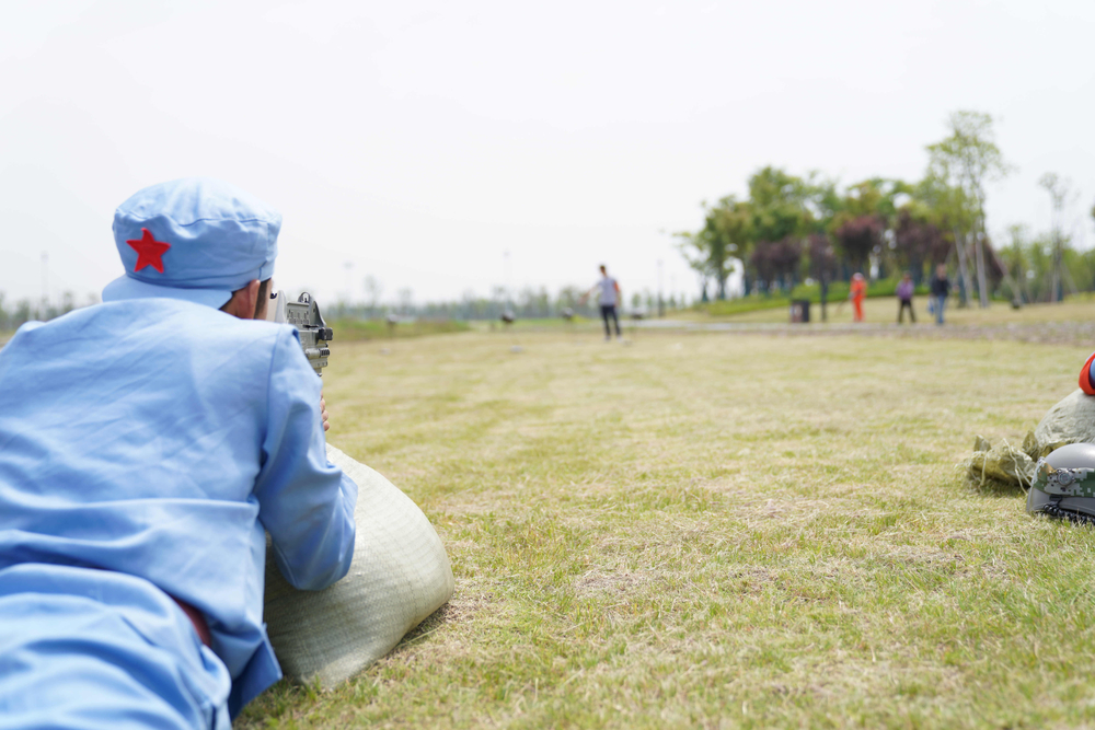 “红军行”活动现场