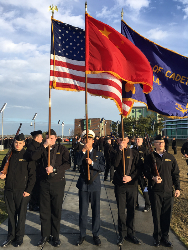 作为美国麻省海事学院中国学生代表