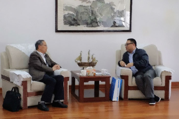 於世成书记与虹口区曹立强区长会谈