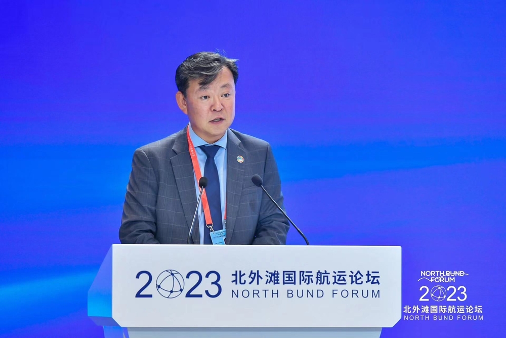 国际海事组织重大伙伴和项目部副司长金荣炤发表主旨演讲