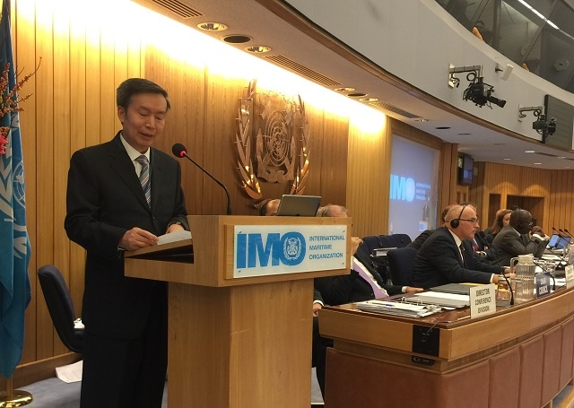 交通运输部副部长何建中在IMO大会上作重要发言
