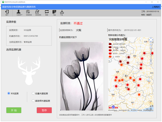 周日贵教授团队研发的特殊生物检测监测系统