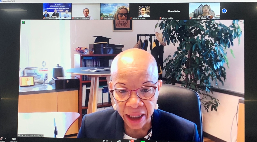 世界海事大学校长克利奥帕特拉·杜姆比亚-亨利致辞