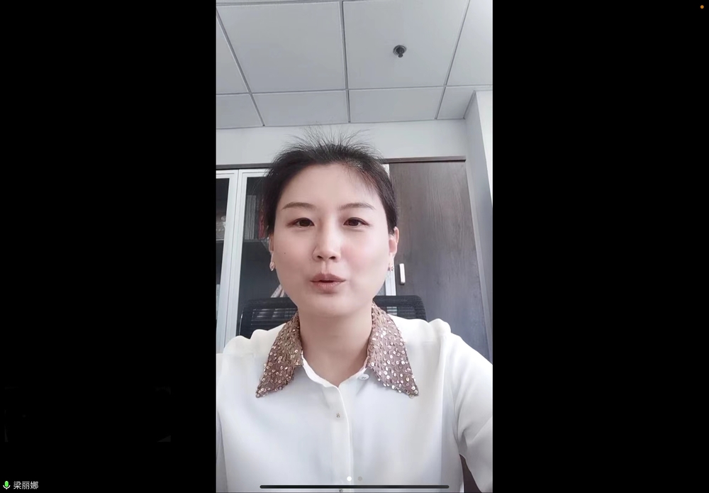 社会实践组织单位代表、虹口区团区委书记梁丽娜女士发言