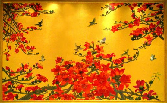 壁画 木棉花